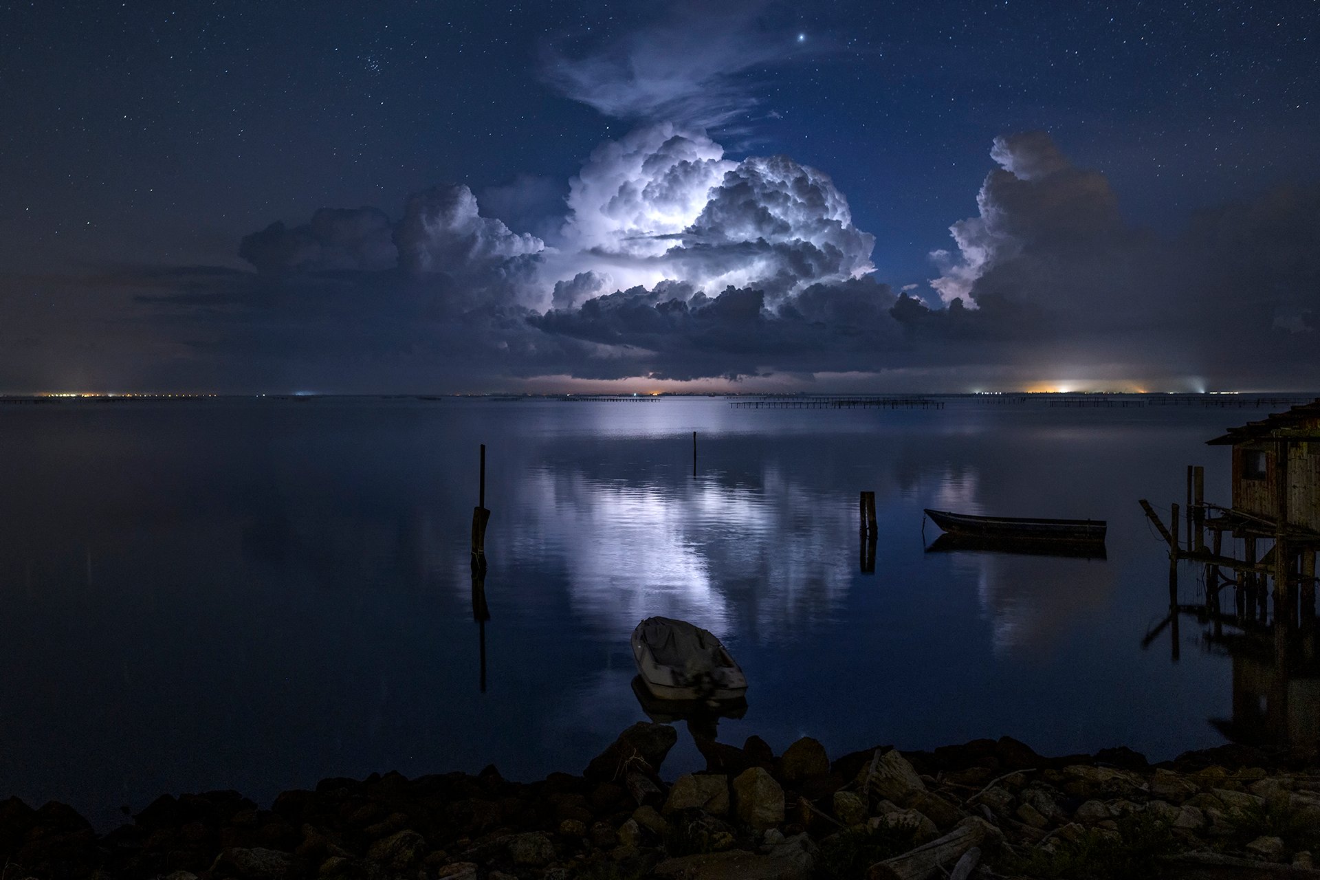 Thunderstorm over Po delta by Christophe Suarez @suarezphoto
