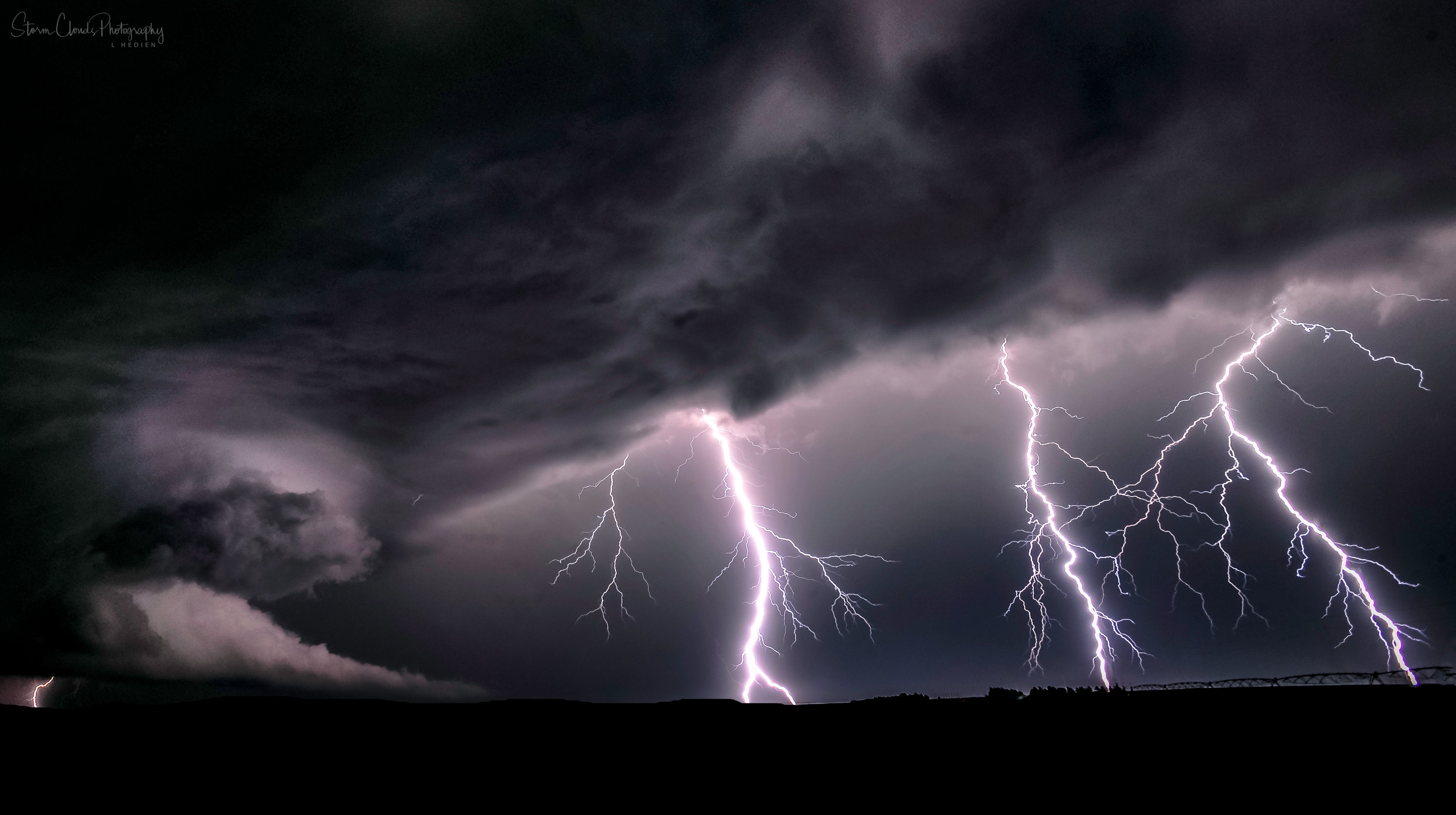 2nd Place Lightning storm from a Selden KS storm by Laura Hedien- Storm Clouds Photography @lhedien