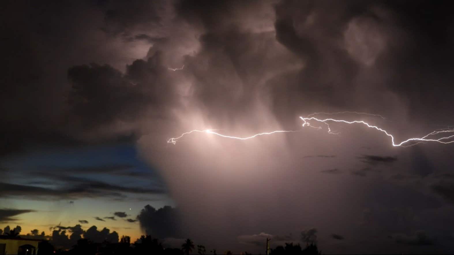3rd Place Lightning Storm rushing over the Atlantic, Puerto Rico by Ann Rivera @annie7362