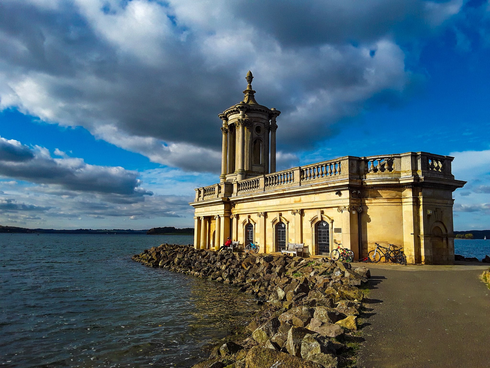 Clouds over Normanton Church, Rutland, UK by Christine Mitchell @chris_alpacas