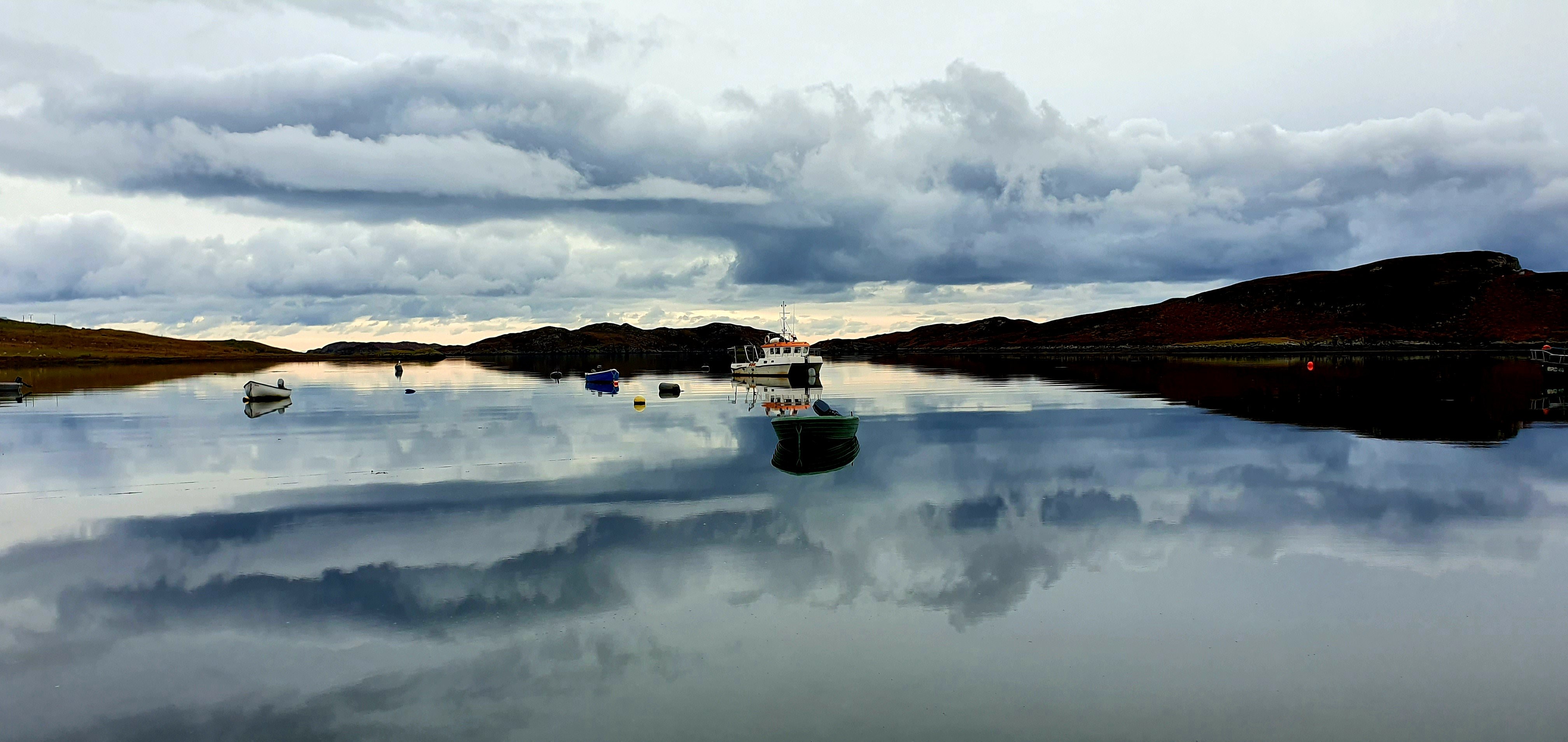 Perfect cloud reflection, Loch Leurbost, Isle of Lewis by Nic IlleMhoire @nicillemhoire