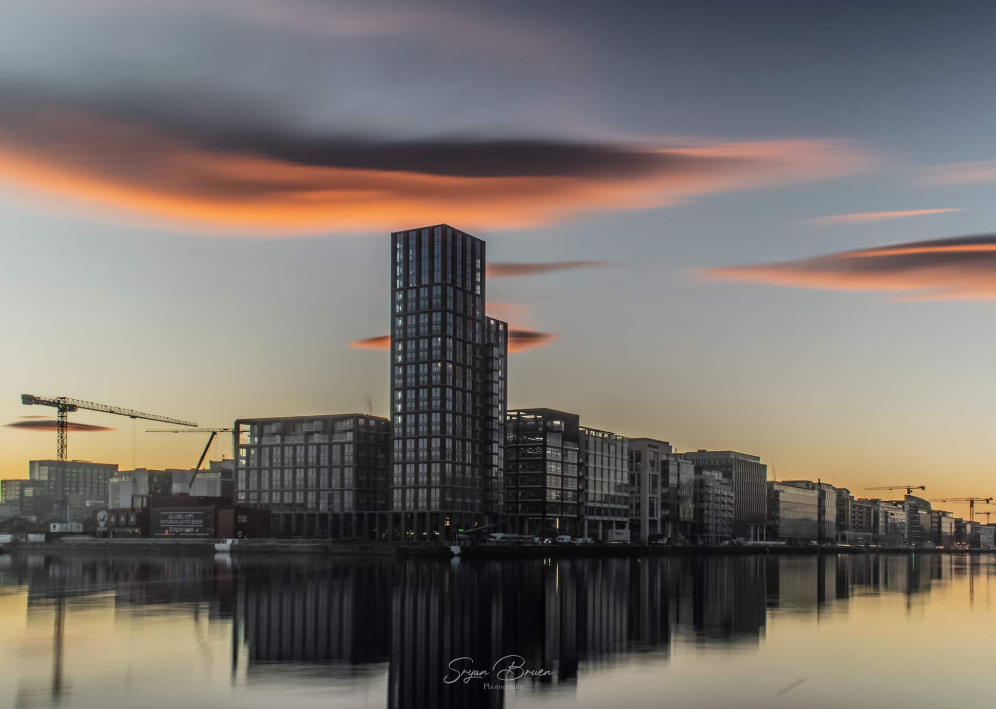1st Place Red lenticular clouds and a calm sundown in Dublin City by Wx Photography @PhotographyWx