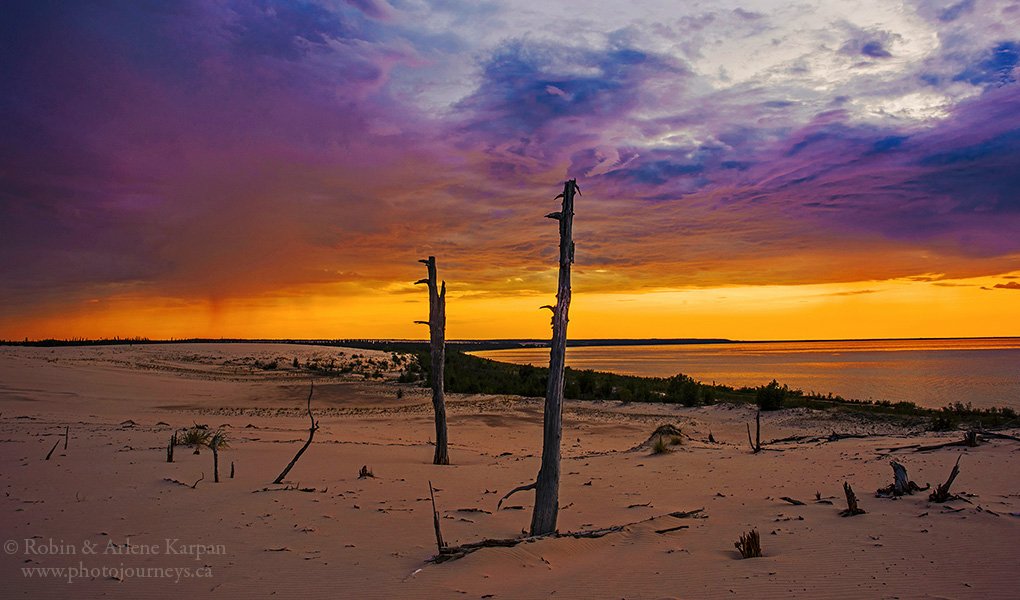 Approaching storm on Lake Athabasca and the Athabasca Sand Dunes, Saskatchewan by Robin&Arlene Karpan @KarpanParkland