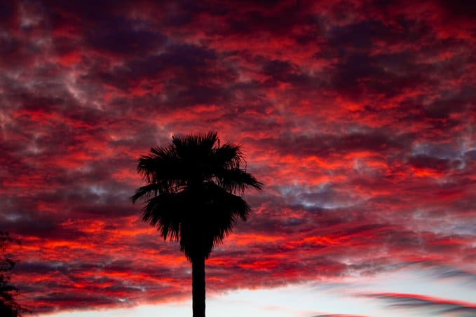 Crimson sunset taken in Glendale, AZ by Alex Lubbers @AlexLubbers2