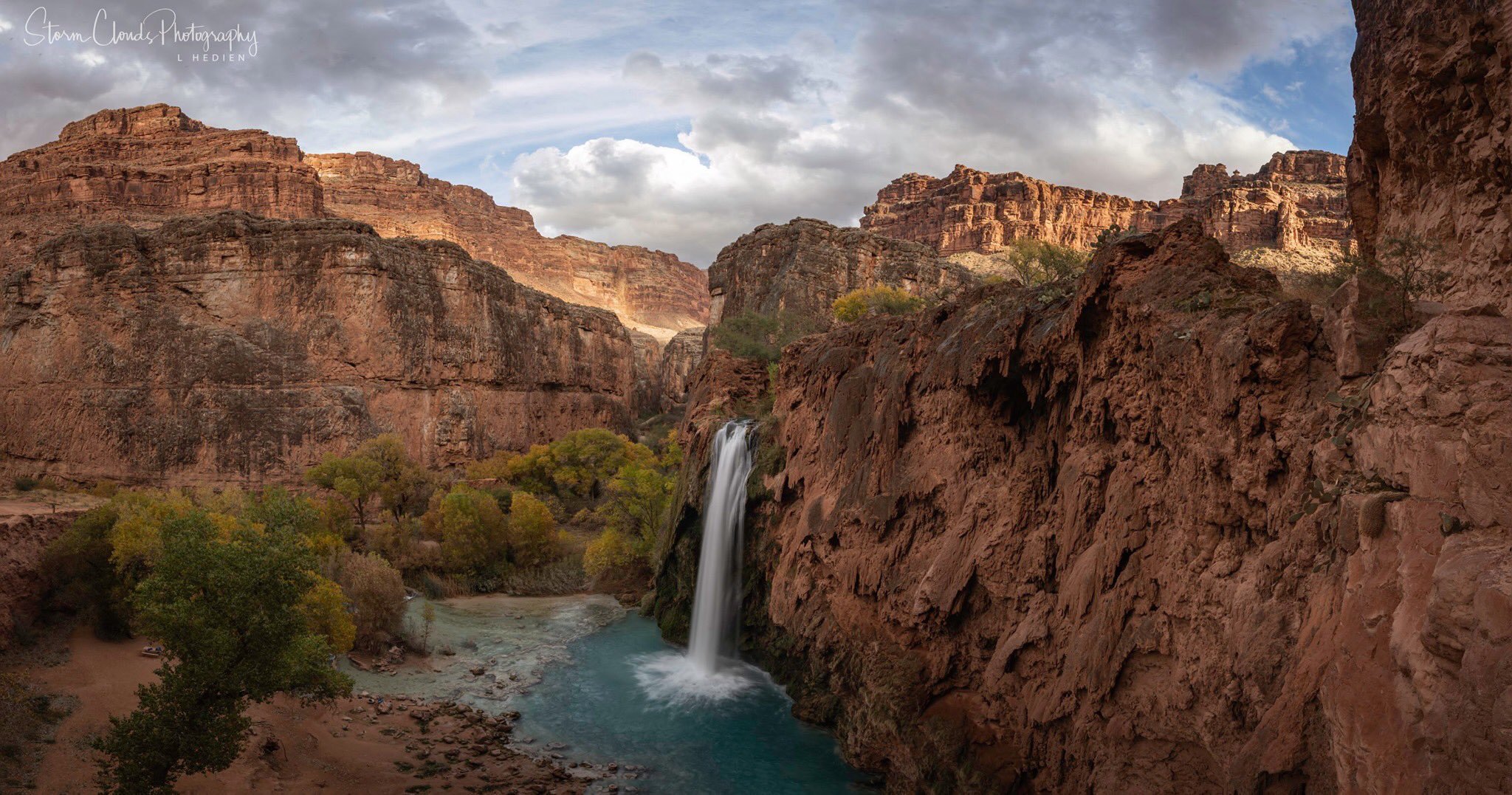 Havasupai Falls AZ by Laura Hedien- Storm Clouds Photography @lhedien