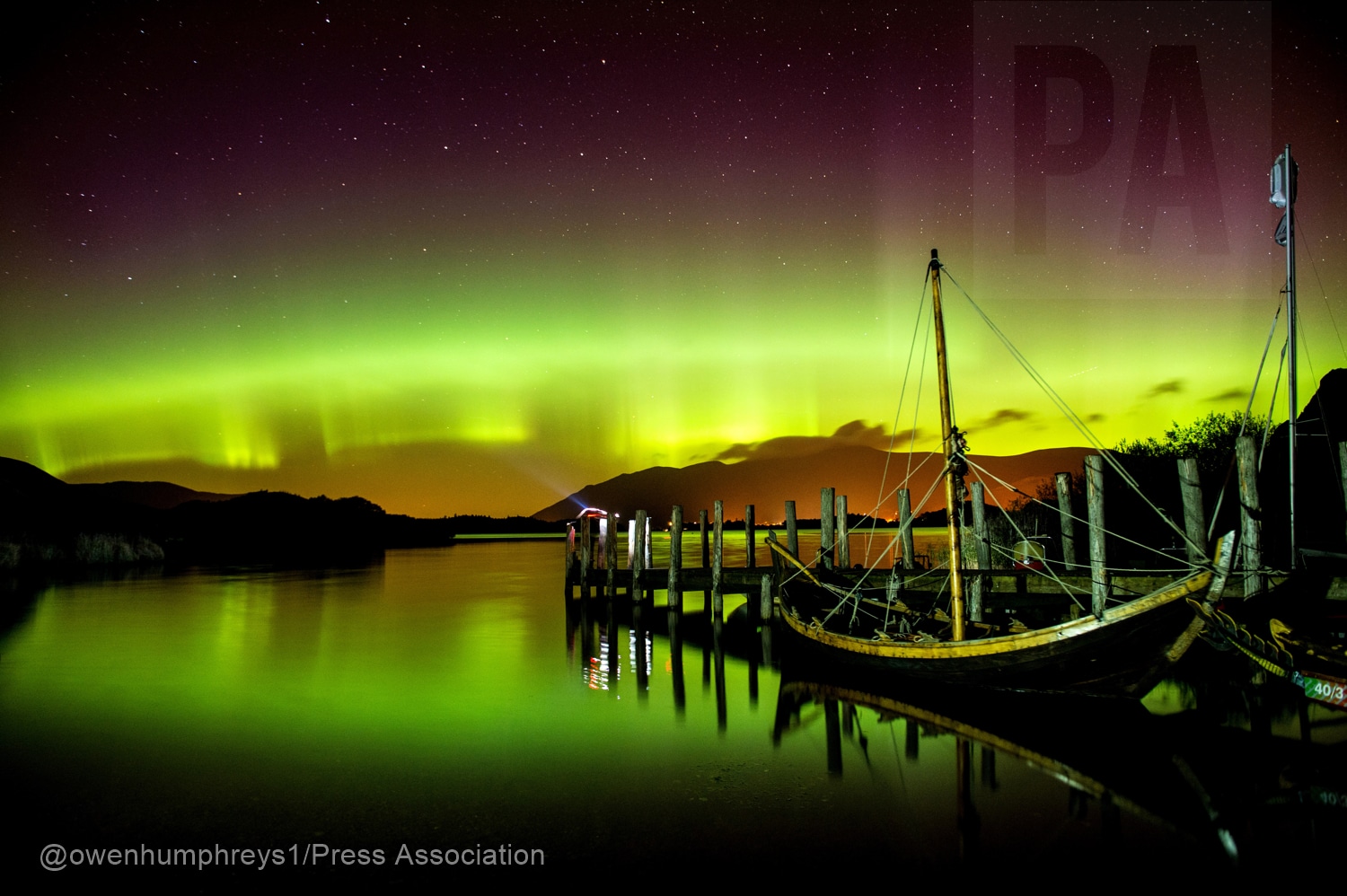 Northern Lights Derwentwater, Lake district