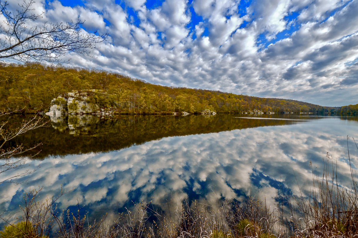Reflection of clouds on Canopus Lake, Putnam County, NY by Tom Orlando @Tommyzeros