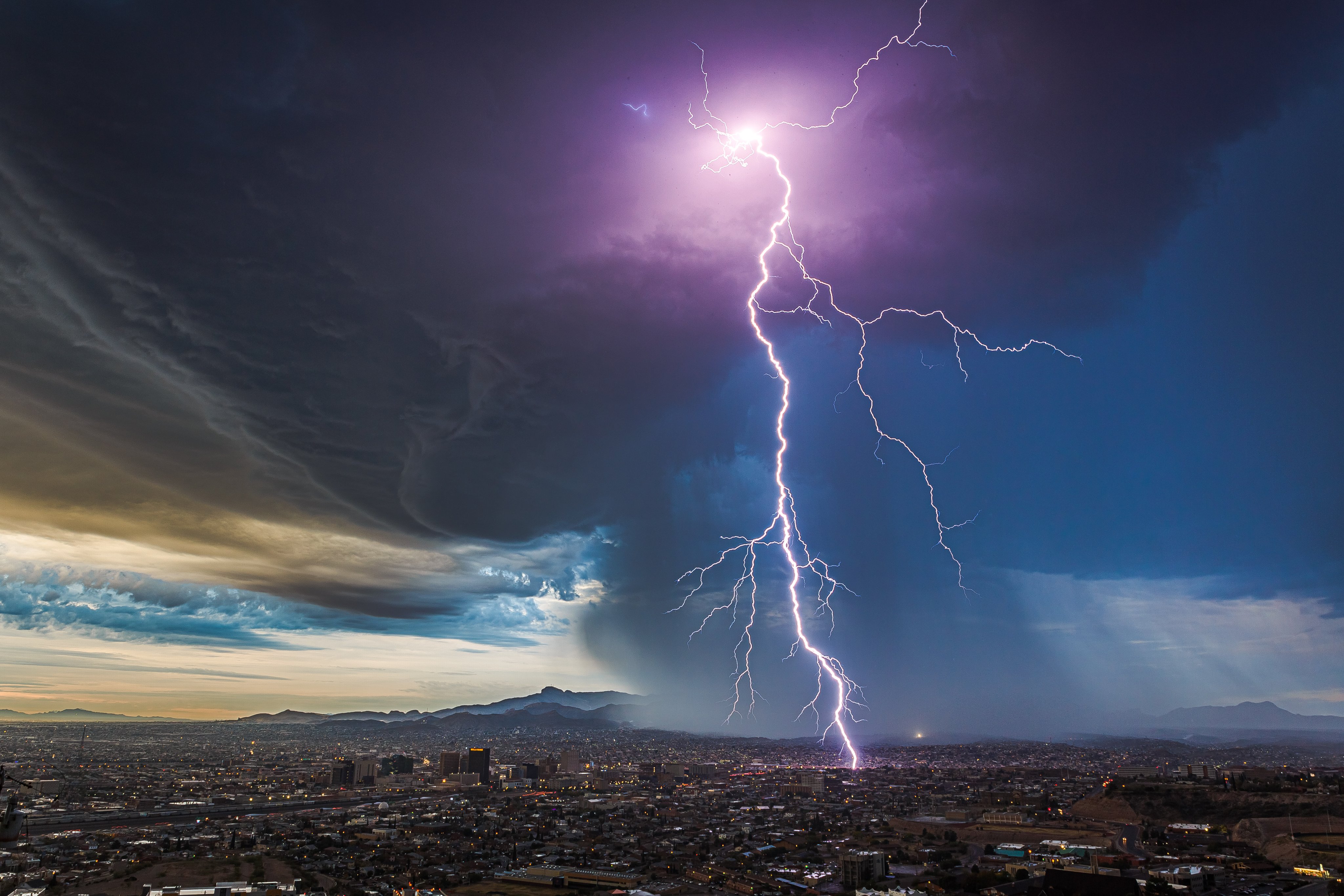 1st Place A rare November thunderstorm rolls north from Ciudad Juarez into El Paso, Texas by Lori Grace Bailey @lorigraceaz