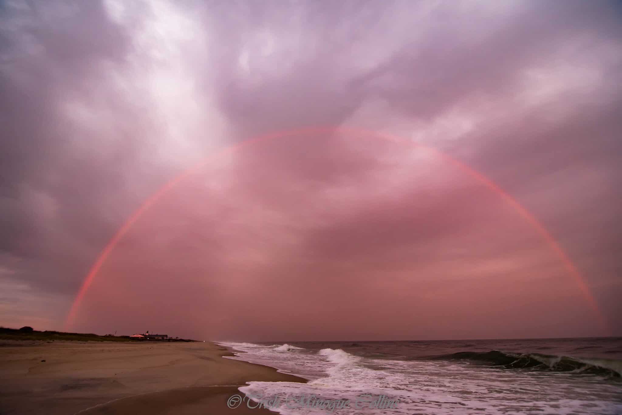 1st Place Red rainbow across Fire Island, NY by Trish MinogueCollins @TrishMinogPhoto