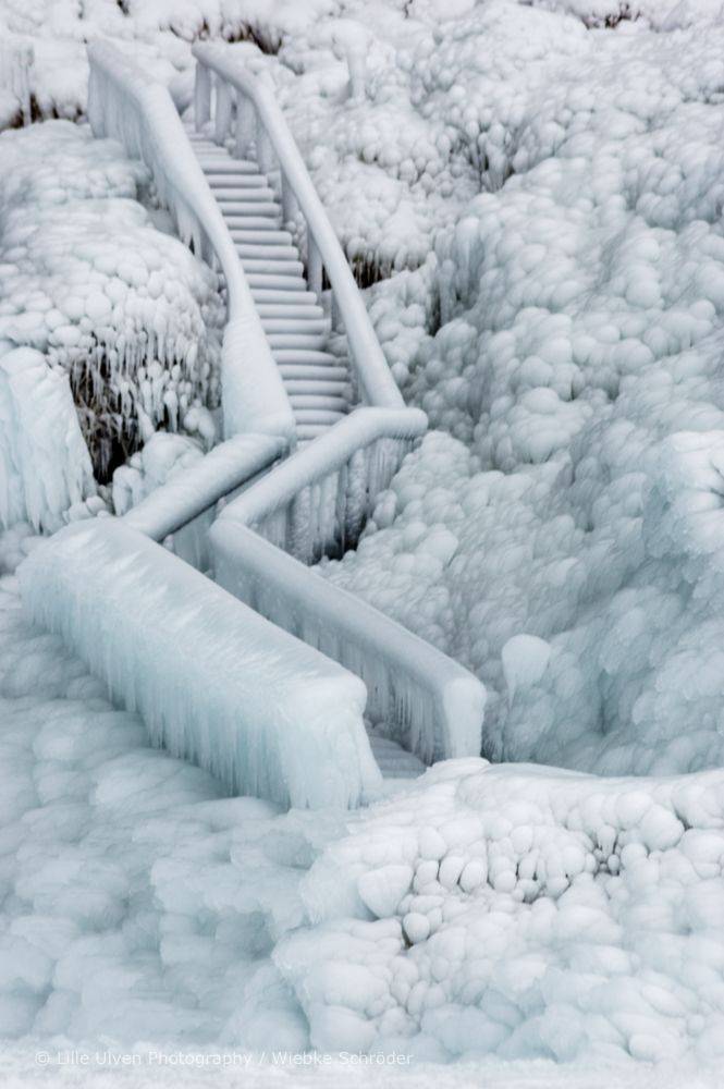 1st Place Iced staircase at Seljalandsfoss, Iceland by Wiebke Schröder @lille_ulven