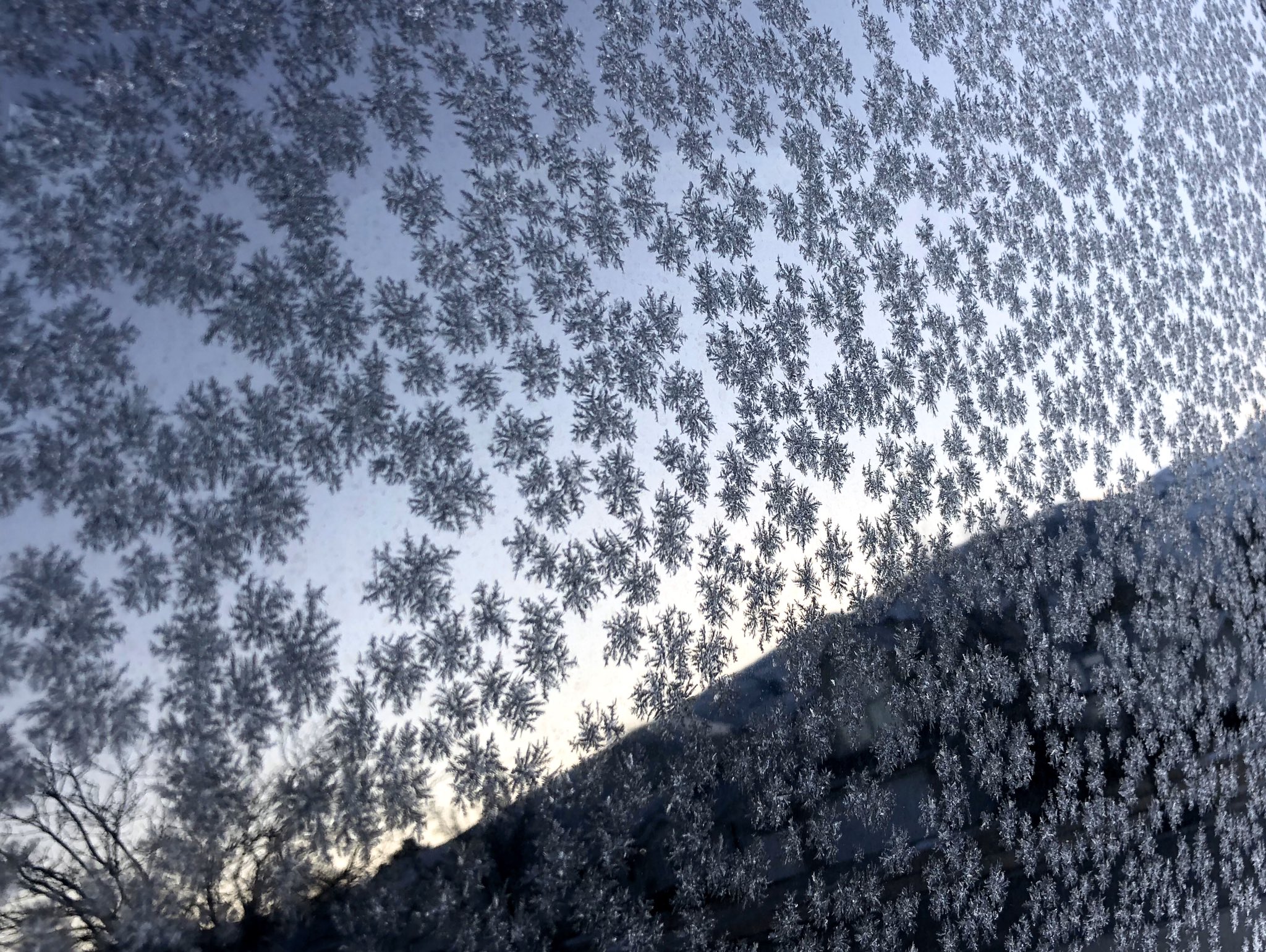 3rd Place Ice crystals on truck window with reflection of sunrise over Lone Peak Mtn, Draper, Utah by Brian Williams @brianwusa
