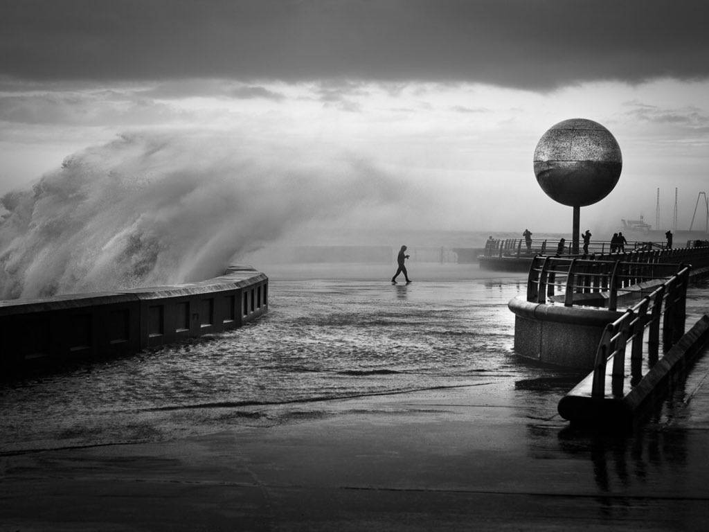 High tide at Blackpool today as Storm Ciara hits by Patrick Frost @pfrostphoto
