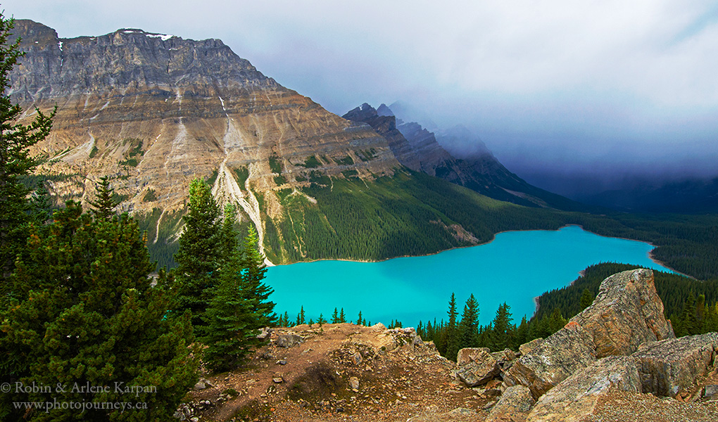 1st Place The coming storm, Peyto Lake, Banff National Park, Alberta Robin&Arlene Karpan @KarpanParkland