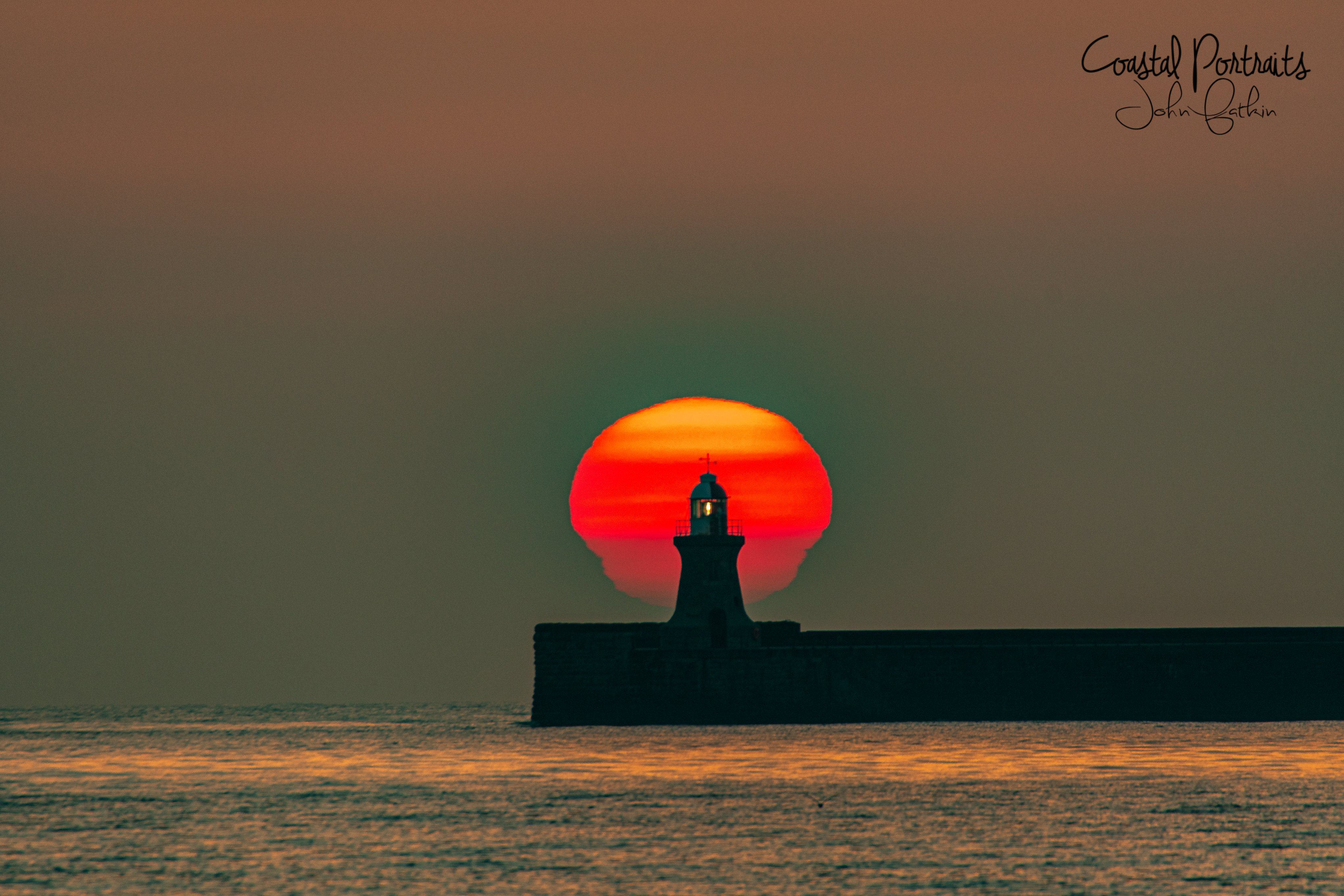 2nd Place Sunrise over the Mouth of the Tyne and South Shields Pier & Lighthouse by Coastal Portraits @johndefatkin