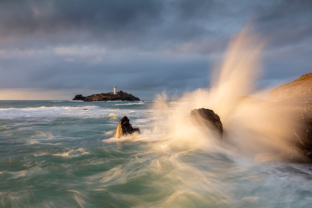 Godrevy Lighthouse, Winter Sunset by Davidballphotography @dave__Ball