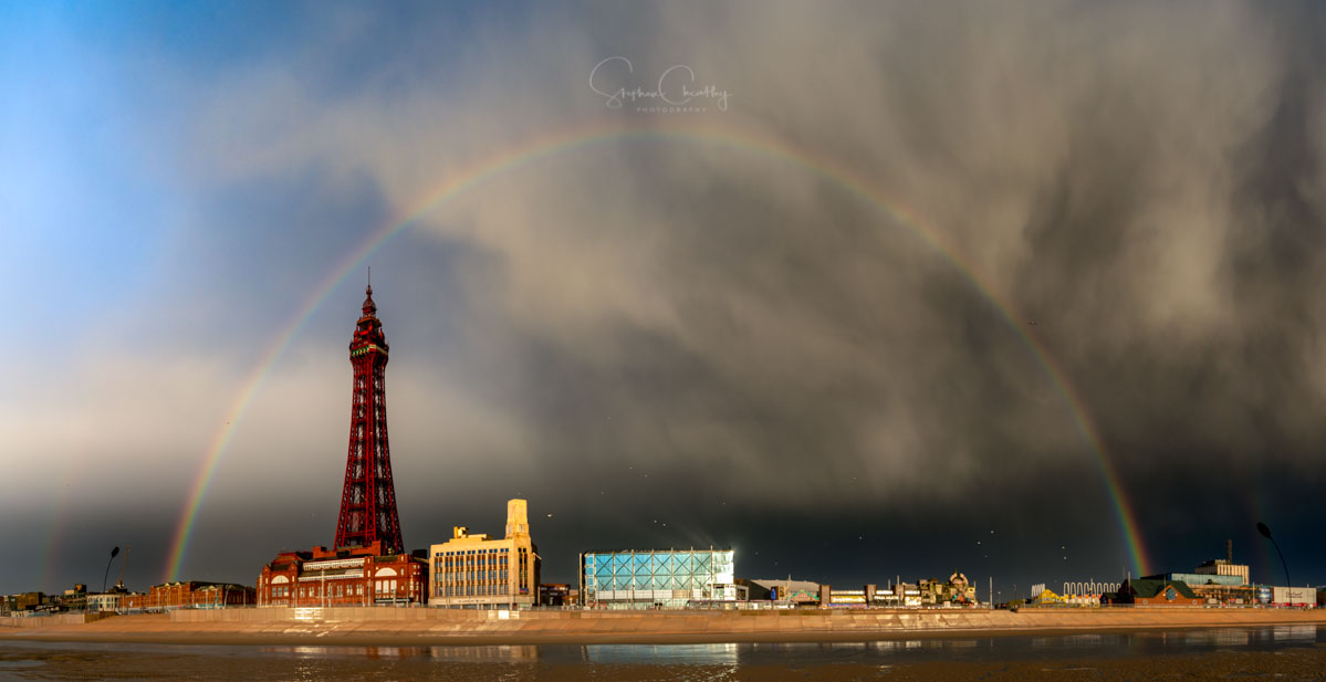 Rainbow over Blackpool by Stephen Cheatley Photo @Stephencheatley