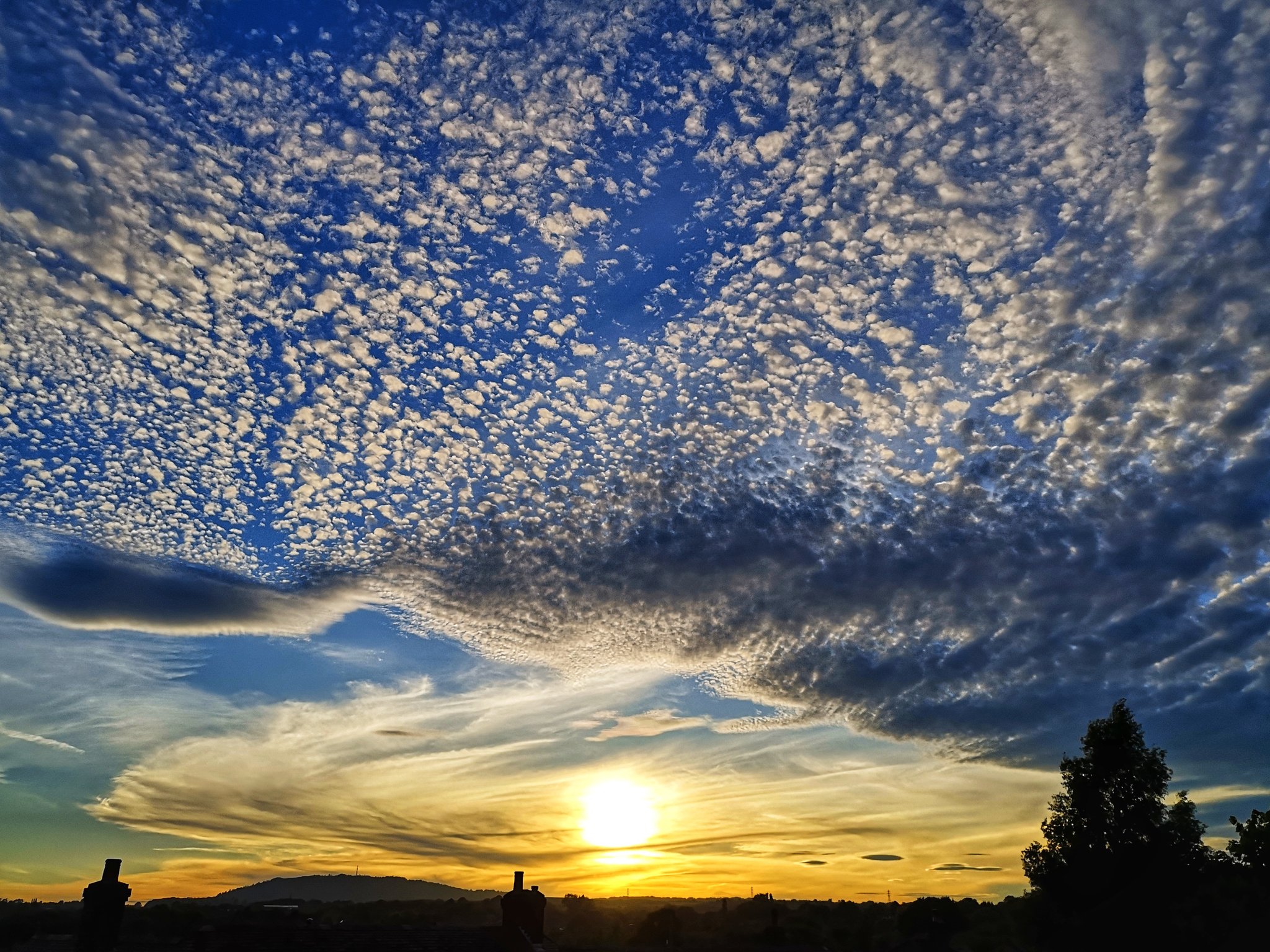 1st Place Stunning altocumulus clouds over Telford, Shropshire during sunset by Liam Ball @Liam_Ball92