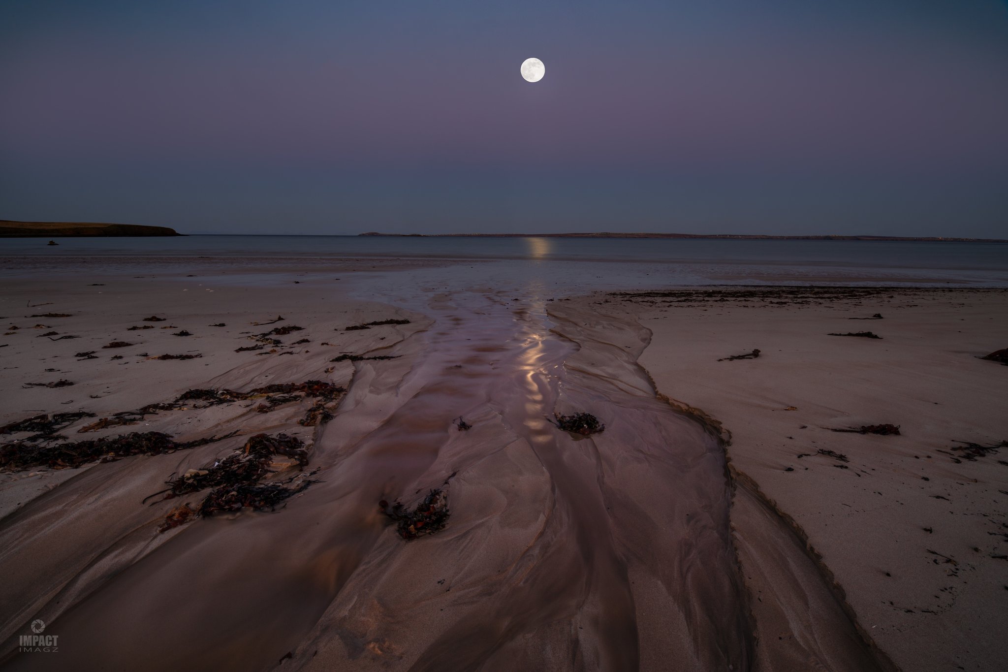 1st Place The Flower Moon rising above the Belt of Venus, taken from Gress Beach, Isle of Lewis by Impact Imagz @ImpactImagz
