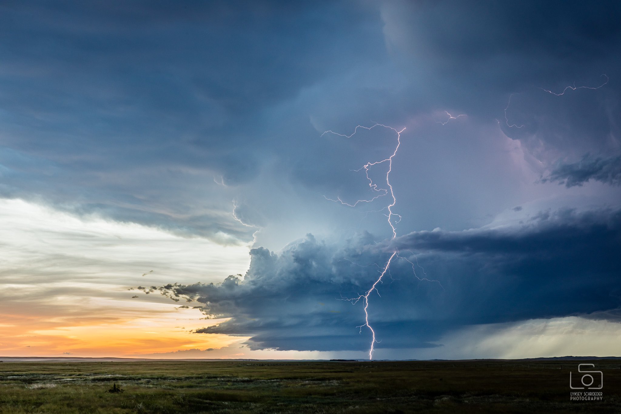 1st Place A huge bolt through a gorgeous supercell on the South Dakota plains by Lynsey Schroeder Photography @LSchroederPhoto