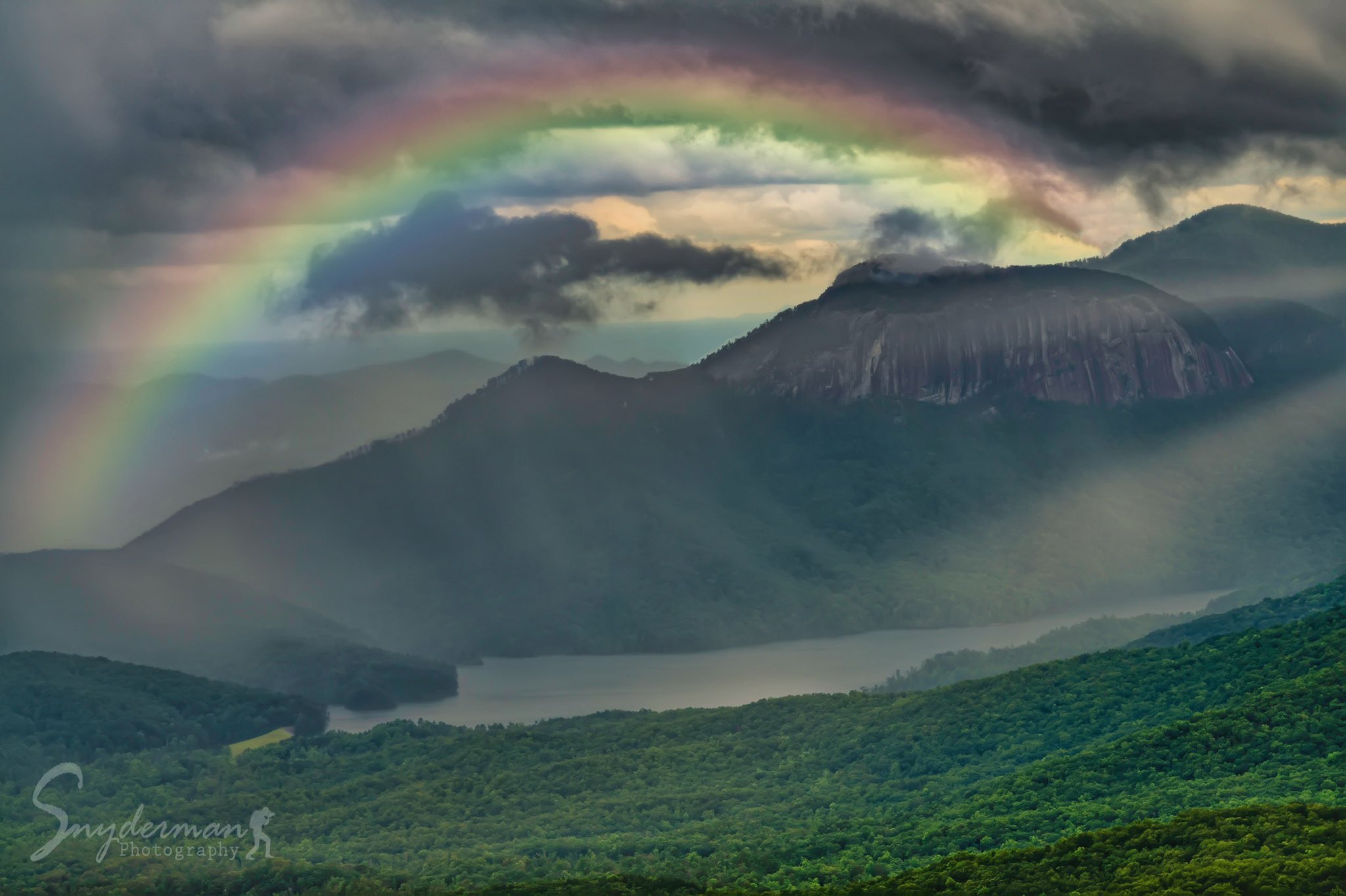 1st Place Rainbow over Table Rock Reservoir in upstate South Carolina by SnydermanPhotography @SnydermanPhotos