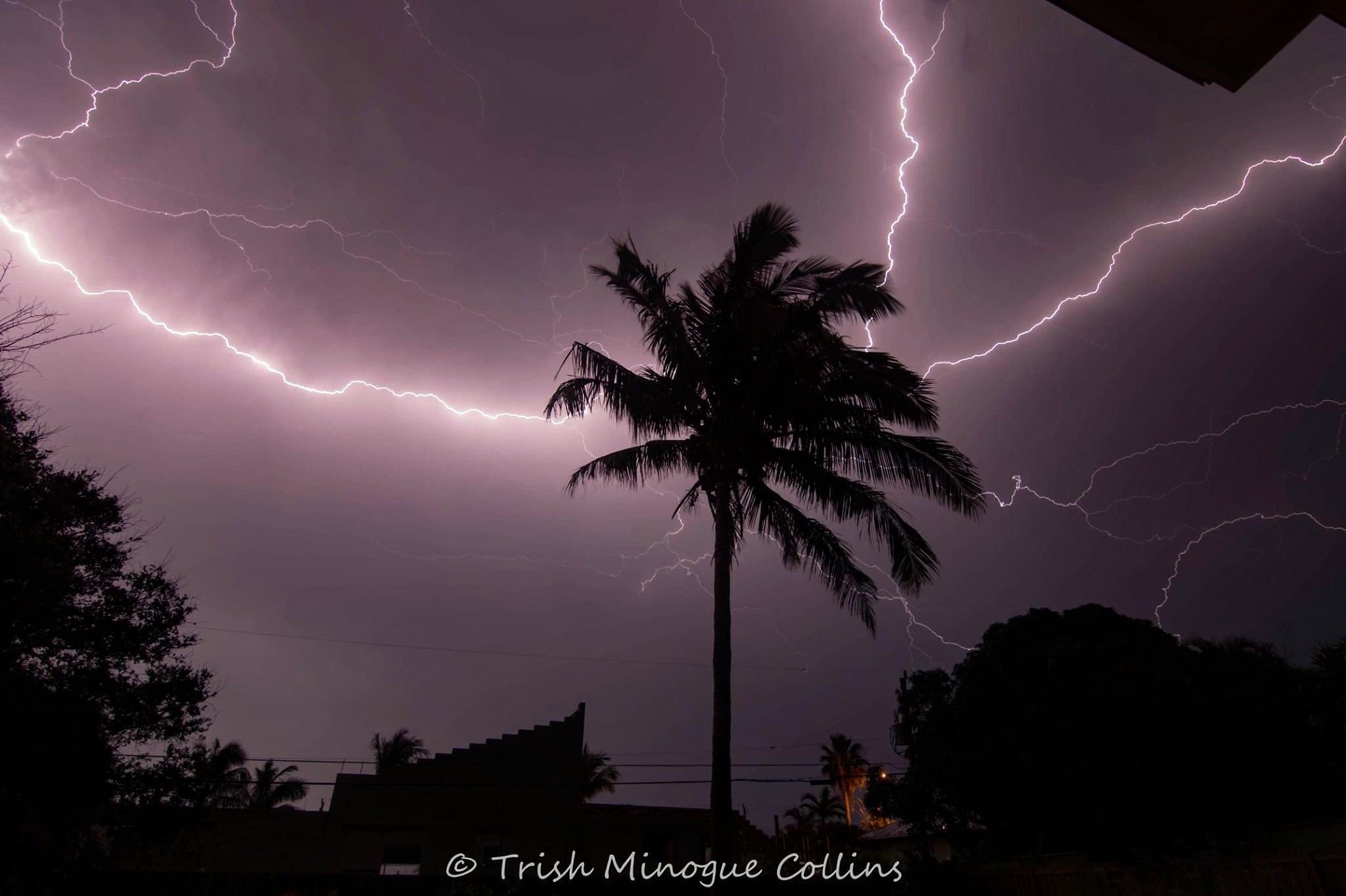 3rd Place Lightning storm from Melbourne Beach, FL by Trish MinogueCollins @TrishMinogPhoto