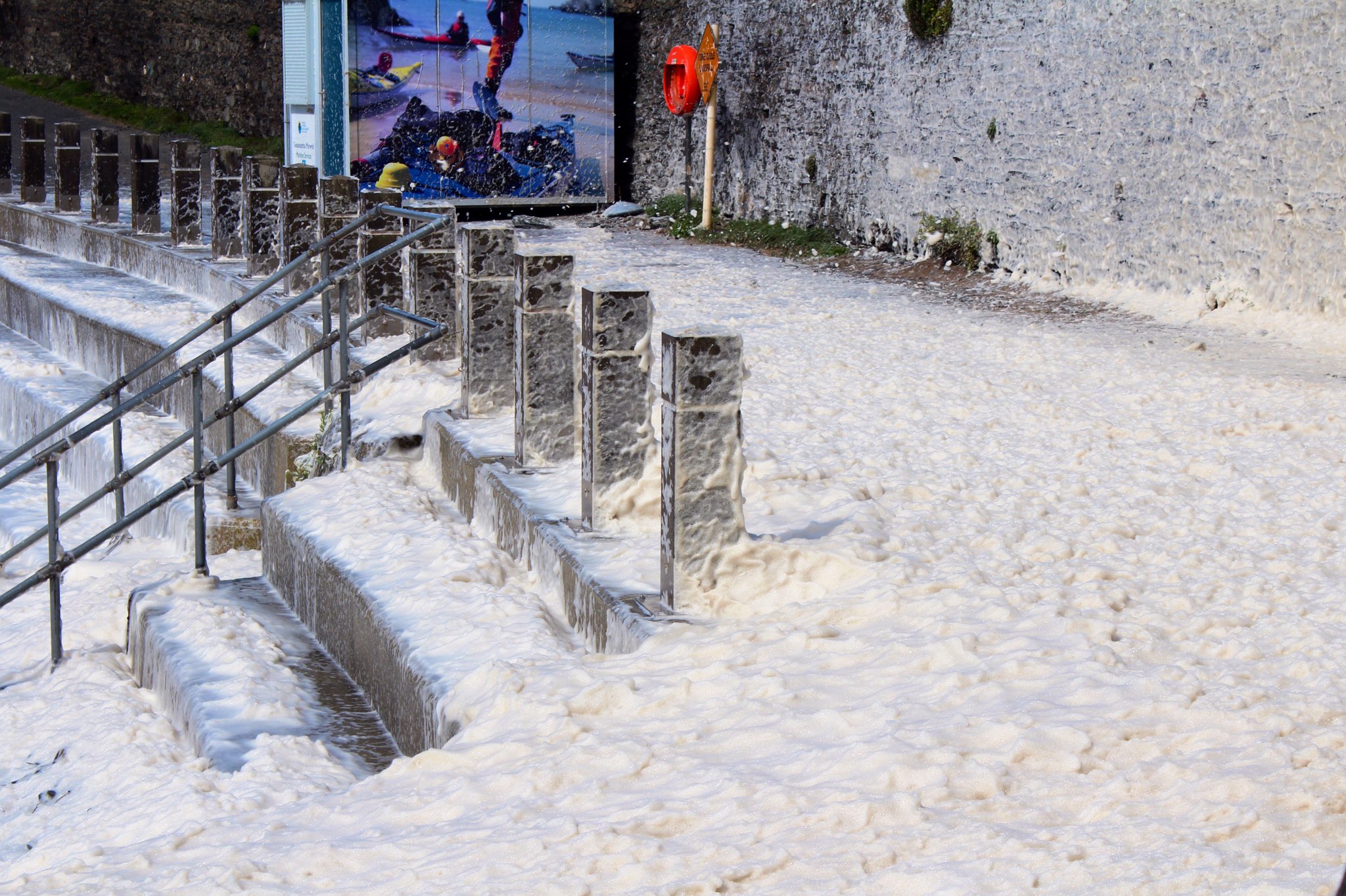 1st Place Sea foam at Porth Dafarch, Holy Island, Anglesey after Storm Ellen by Glynis Pierson @glynpierson