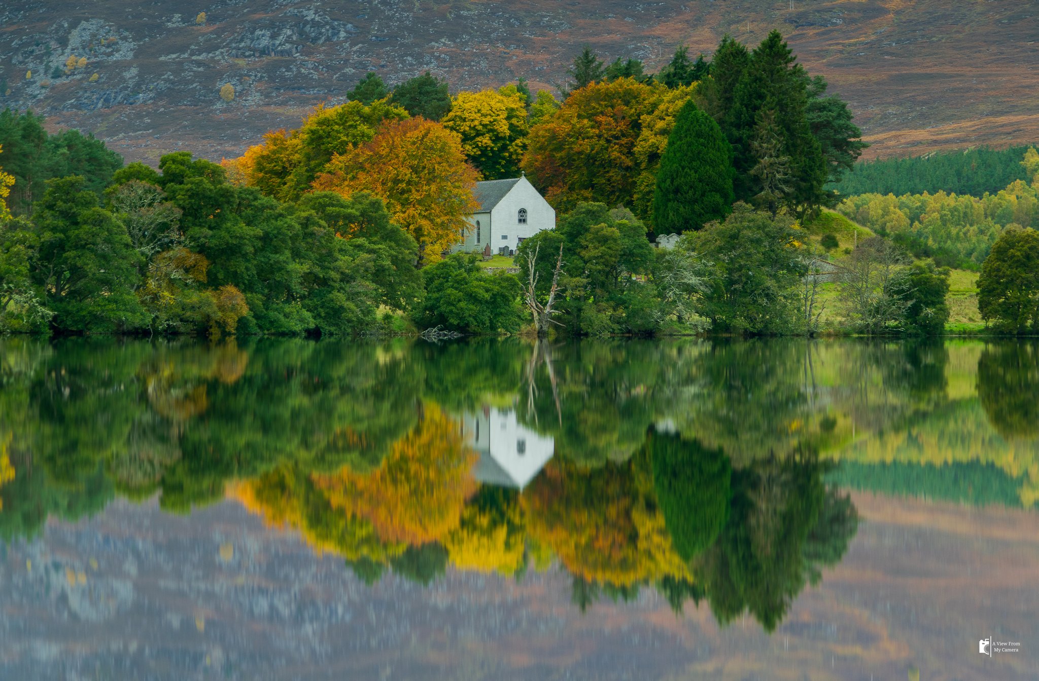 2nd Place Autumn reflection at Loch Alvie by A View From My Camera @ViewFromCamera
