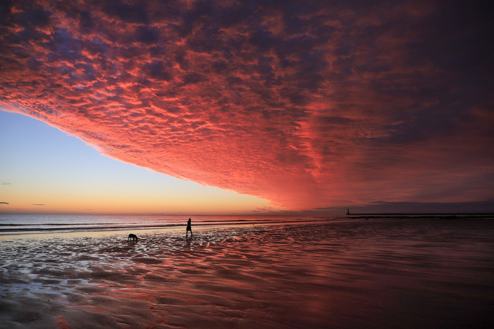 1st Place An epic and rare sunrise on Seaburn Beach, England by simon c woodley @simoncwoodley