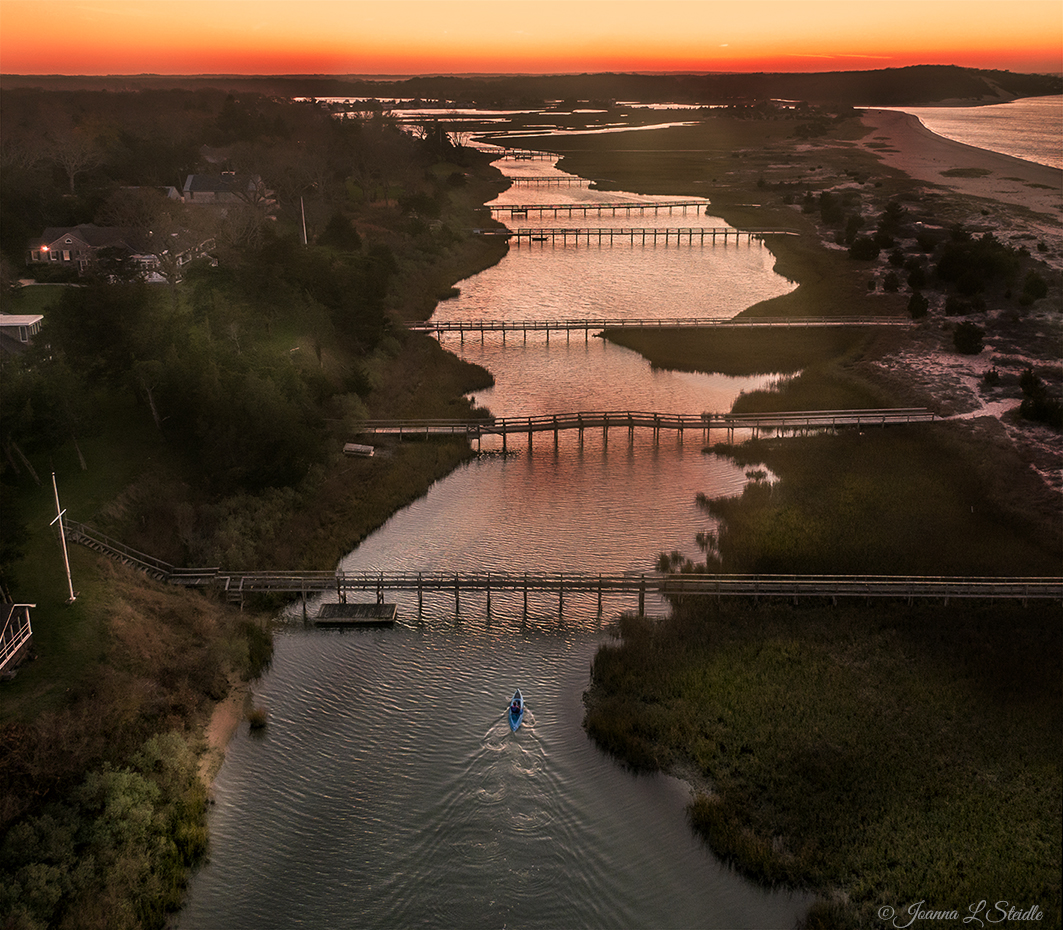 1st Place Davis Creek Evening Paddle' North Sea, Southampton NY by Joanna L Steidle @HamptonsDrone