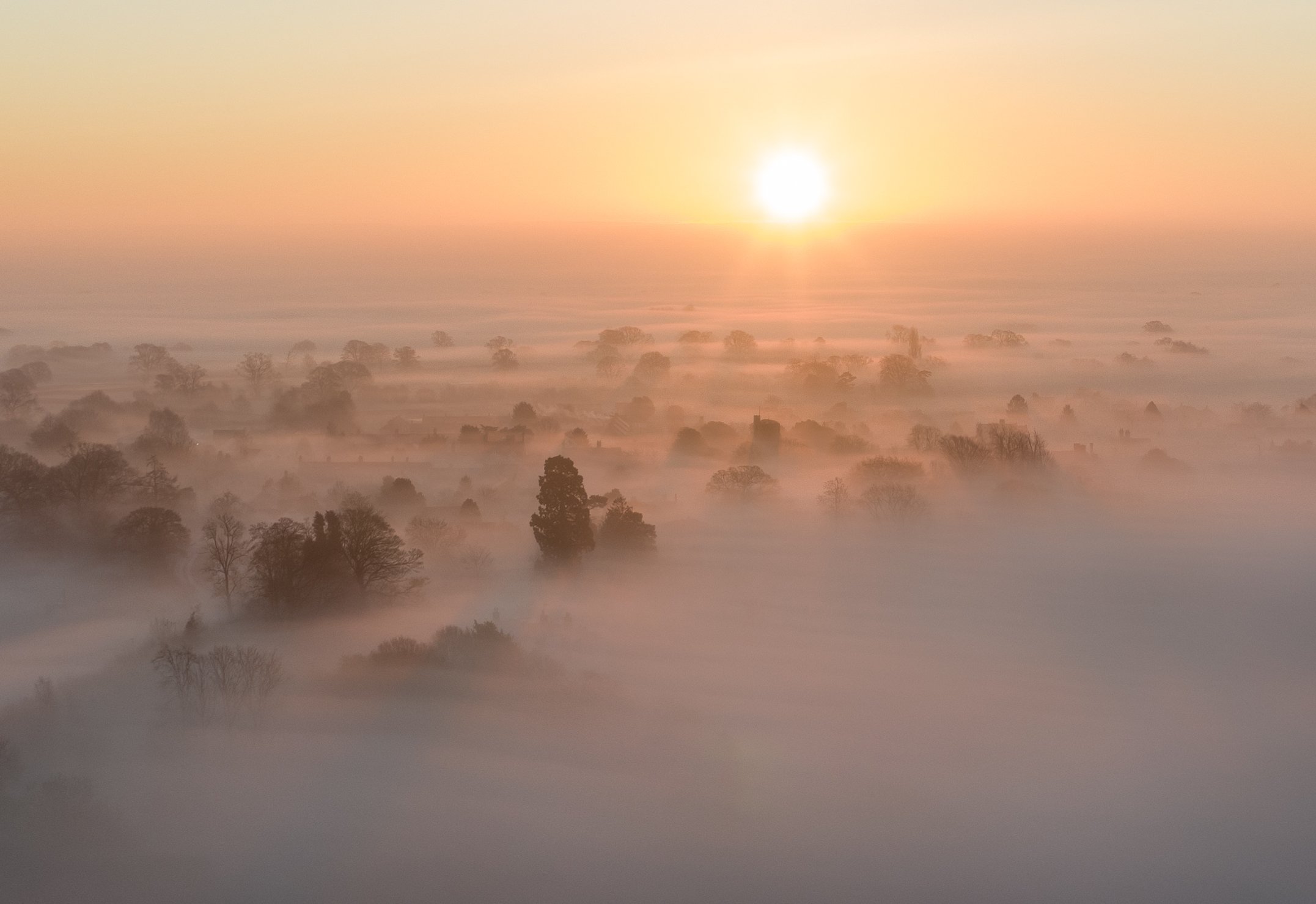 1st Place Over the fog of Oswestry by Carl Edwards @Carlsphotos1982