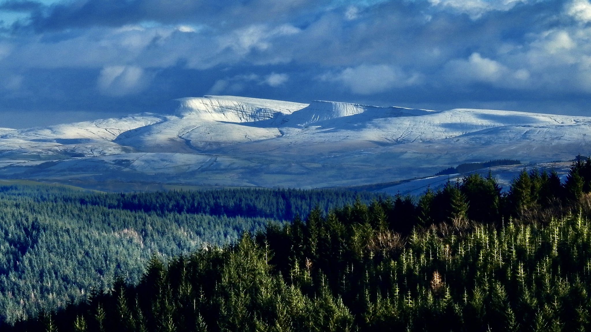 1st Place Snow capped Black mountains by Aled Hall @AledHall