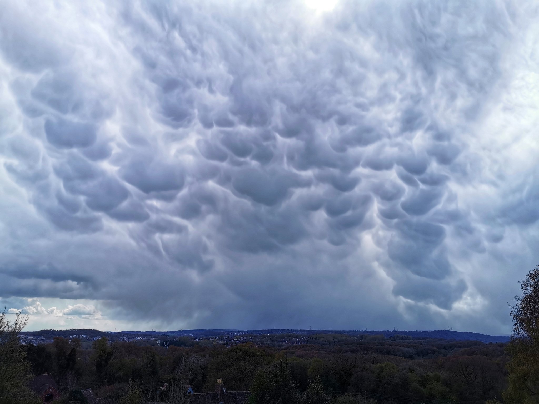2nd Place Mammatus clouds over Shropshire by Liam Ball @Liam_Ball92
