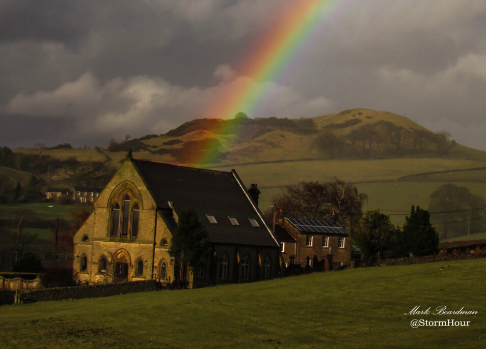 Rainbow over Peak District